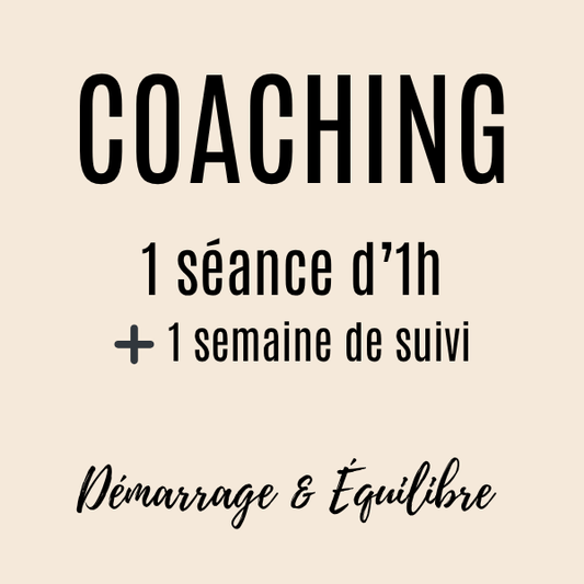 Coaching : 1 séance d'1 h